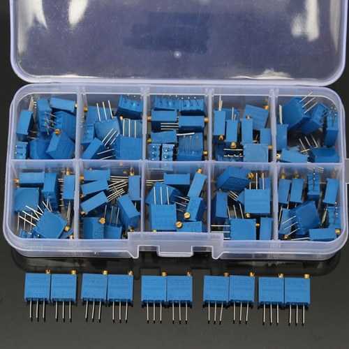 Geekcreit? 10 Value 100pcs 100?~1M? Trimmer Resistor Trim Pot Potentiometer Kit