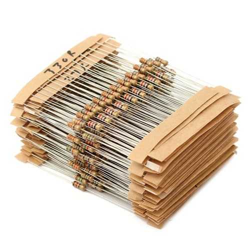 560 Pcs 1 ohm to 10M ohm 1/4W 5% Metal Film Resistor 56 Value Assorted Kit