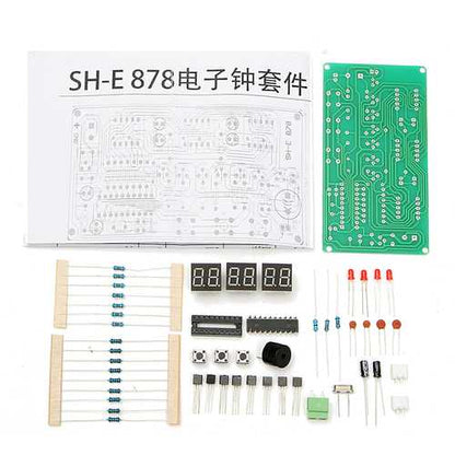 5V-12V AT89C2051 Multifunction Six Digital LED DIY Electronic Clock Kit