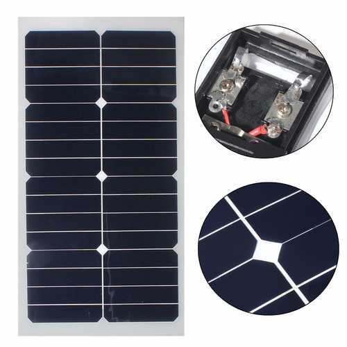 20W 12V 54CM x 28CM Photovoltaic semi flexible Solar Panel With 3M Cable