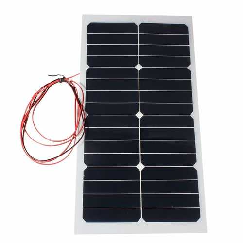 20W 12V 54CM x 28CM Photovoltaic semi flexible Solar Panel With 3M Cable
