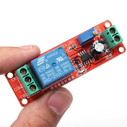 5pcs Delay Timer Switch Adjustable 0-10sec With NE555 Electrical Input 12V 10A