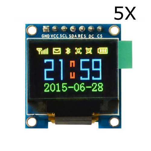 5Pcs 0.95 Inch 7pin Full Color 65K Color SSD1331 OLED Display SPI