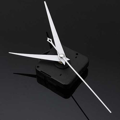 3Pcs DIY White Triangle Hands Quartz Black Wall Clock Movement Mechanism