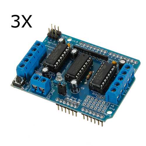 3Pcs Motor Driver Shield L293D Module Duemilanove Mega / UNO Geekcreit for Arduino - products that work with official Arduino boards