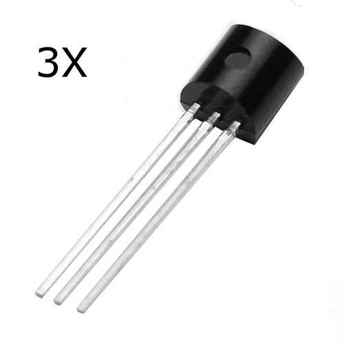 3Pcs LM35DZ TO-92 LM35 Precision Centigrade Temperature Sensor