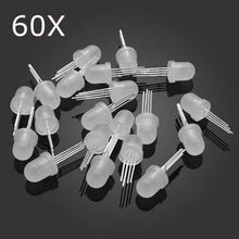 Charger l&#39;image dans la galerie, 60pcs RGB LED Diode 8mm Red/Green/Blue 4 Pin Light Emitting Diode
