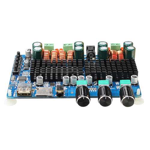 SANWU? SW-HF41 Wireless bluetooth Digital 2.1 Channel Amplifier Board 50W+50W Stereo Output 100W Bass Output USB TF Card Decoding Play 12-26V DC