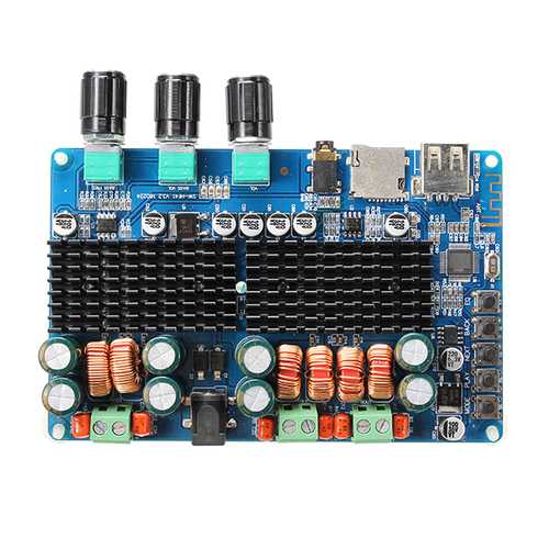 SANWU? SW-HF41 Wireless bluetooth Digital 2.1 Channel Amplifier Board 50W+50W Stereo Output 100W Bass Output USB TF Card Decoding Play 12-26V DC