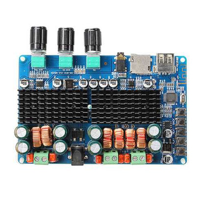 SANWU? SW-HF41 Wireless bluetooth Digital 2.1 Channel Amplifier Board 50W+50W Stereo Output 100W Bass Output USB TF Card Decoding Play 12-26V DC