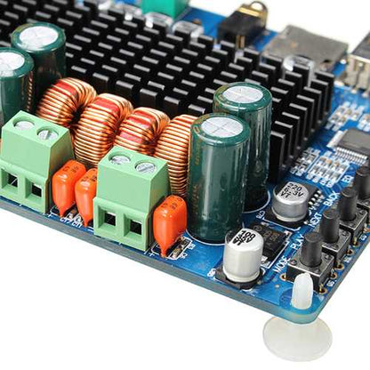 SANWU? SW-HF41 Wireless bluetooth Digital 2.1 Channel Amplifier Board 50W+50W Stereo Output 100W Bass Output USB TF Card Decoding Play 12-26V DC