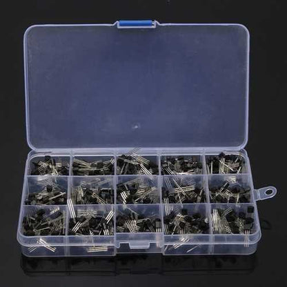 Geekcreit? 600Pcs TO-92 NPN PNP Bipolar Transistor 15 Value Assortment Kit