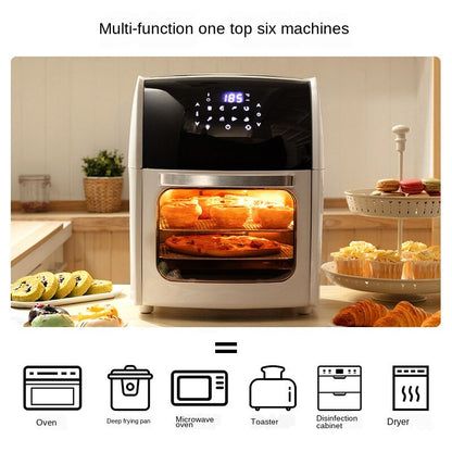 10L Air Fryer Oven No Oil Toaster Home Electric Rotisserie Oven with LED Digital Touchscreen Frying Machine 5in1 220V