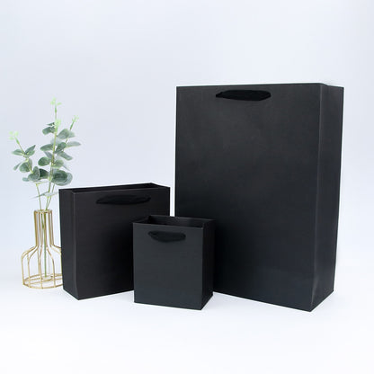 10pcs / Black card paper bag gift shopping bag holiday party birthday gift paper bag