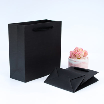 10pcs / Black card paper bag gift shopping bag holiday party birthday gift paper bag