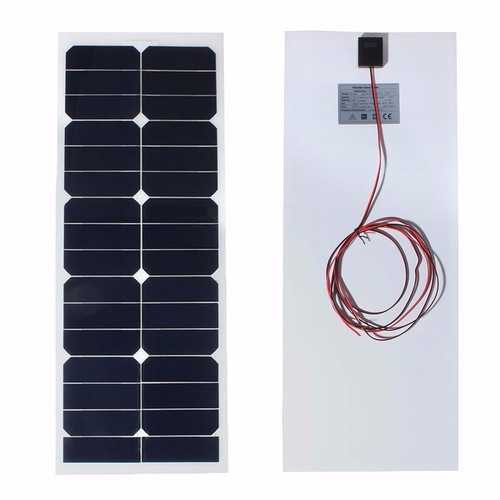 SS-30W12V 730x280x2.5mm 12V 30W Solar Panel Photovoltaic Semi Flexible For Camper Boat Cabin