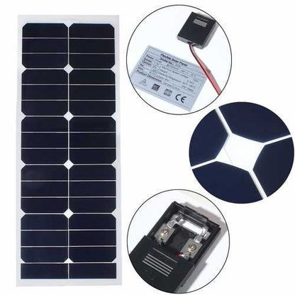 SS-30W12V 730x280x2.5mm 12V 30W Solar Panel Photovoltaic Semi Flexible For Camper Boat Cabin