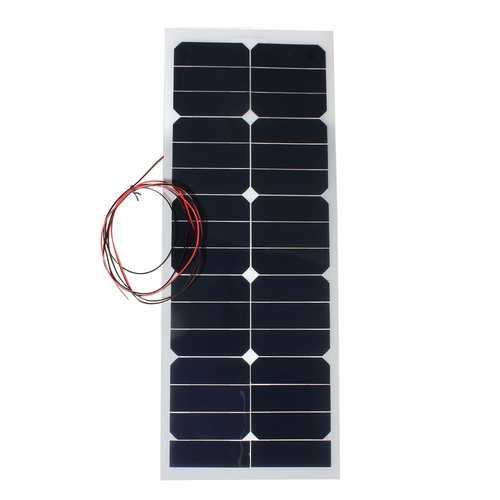 SS-30W12V 730x280x2.5mm 12V 30W Solar Panel Photovoltaic Semi Flexible For Camper Boat Cabin