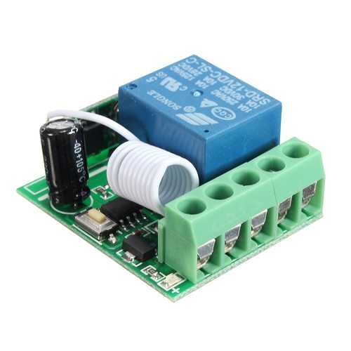 DC 12V 10A 1CH 433MHz Relay Wireless RF Remote Control Switch Receiver With Transmitter