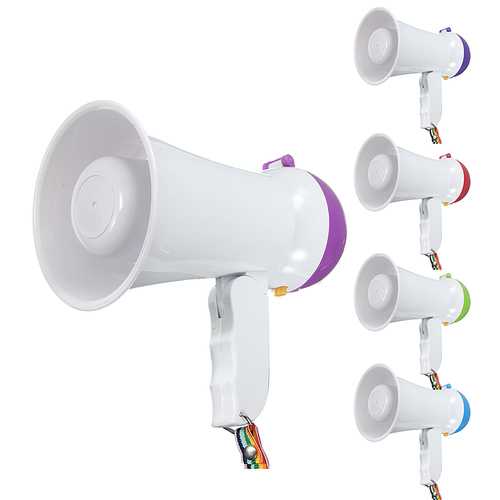 Portable Foldable Handheld Megaphone Siren Loudspeaker Voice Amplifier Recorder