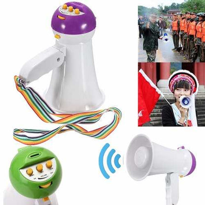 Portable Foldable Handheld Megaphone Siren Loudspeaker Voice Amplifier Recorder