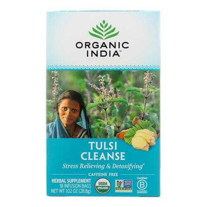 Organic India Organic Tulsi Wellness Tea - Cleanse - 18 Tea Bags