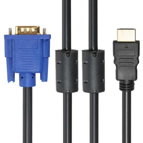 1.8M 1080P HD Male to VGA Female Video Converter Adapter Cable Lead PC DVD TV