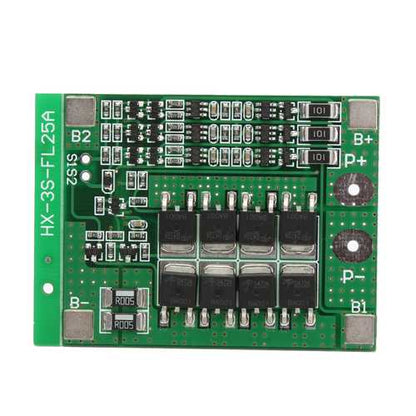 3S 11.1V 25A 18650 Li-ion Lithium Battery BMS Protection PCB Board With Balance Function
