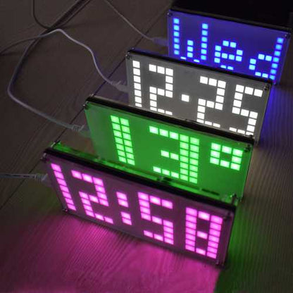 Geekcreit? DIY DS3231 Touch Key Control Brightness Adjustable Big Size Dot Matrix Alarm Clock Kit
