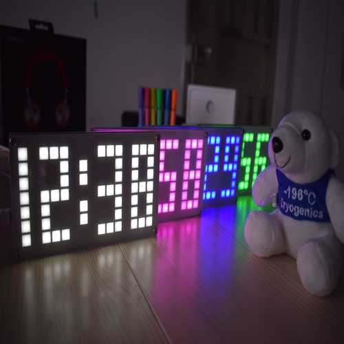 Geekcreit? DIY DS3231 Touch Key Control Brightness Adjustable Big Size Dot Matrix Alarm Clock Kit