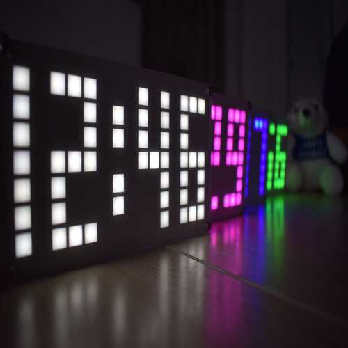 Geekcreit? DIY DS3231 Touch Key Control Brightness Adjustable Big Size Dot Matrix Alarm Clock Kit