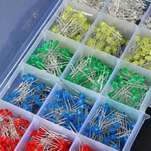 Charger l&#39;image dans la galerie, 750 Pcs 3mm LED Diode Yellow Red Blue Green White Assortment Light DIY Kit
