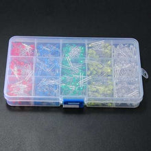 Charger l&#39;image dans la galerie, 750 Pcs 3mm LED Diode Yellow Red Blue Green White Assortment Light DIY Kit

