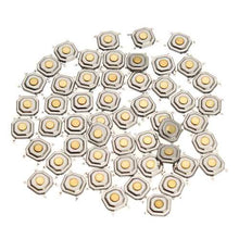 将图片加载到图库查看器，50Pcs DC12V 4 Pins Tact Tactile Push Button Momentary SMD Switch 5x5x1.5MM
