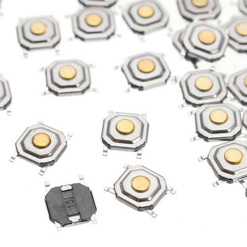 50Pcs DC12V 4 Pins Tact Tactile Push Button Momentary SMD Switch 5x5x1.5MM