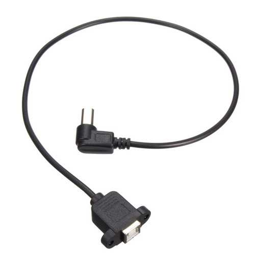 50cm USB 2.0 B Male to USB B Female Socket Printer Panel Mount Extension Cable