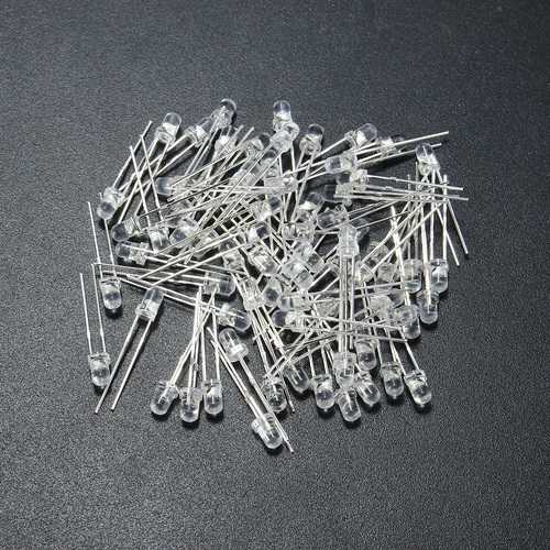 750Pcs 3mm Diodes LED Light Yellow Red Blue Green White Assortment DIY Kit