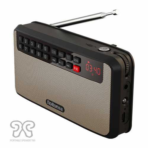 Rolton T60 Portable MP3 Stereo Player Audio Speakers FM Radio With LED Screen Support Tf Card Play
