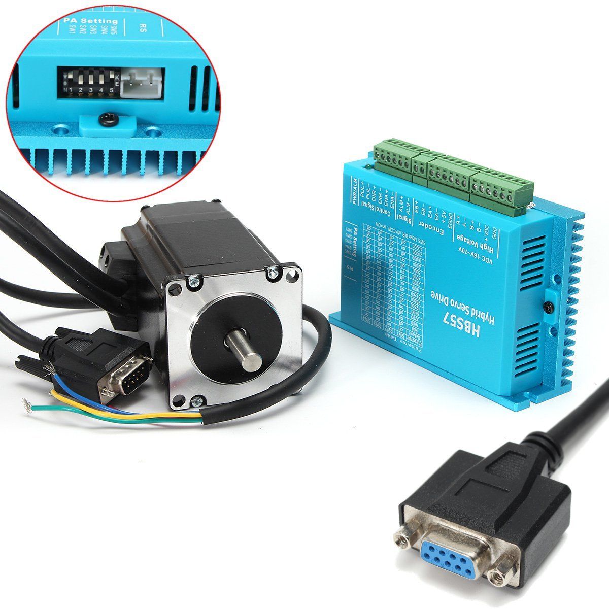 High Speed Closed Loop Stepper Motor + HBS57 Stepper Driver + Coding Cable Kit
