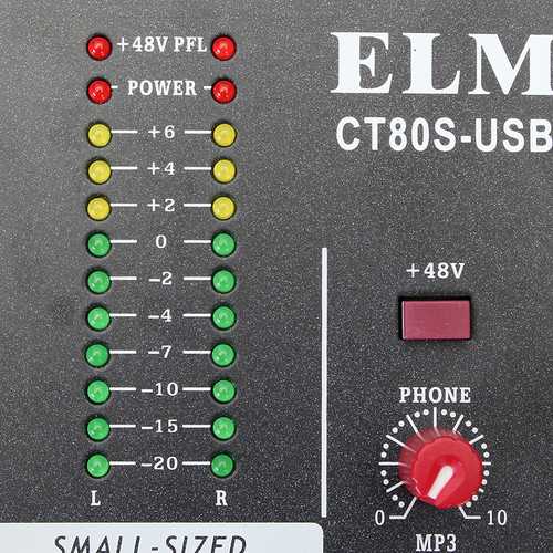 EL M CT80S 8 Channel Live Studio 48V Phantom Audio Mixer Mixing Console for DJ KTV Karaoke