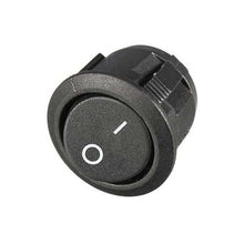 将图片加载到图库查看器，20Pcs Black Mini Round 2 Pin SPST ON-OFF Rocker Push Button Switch

