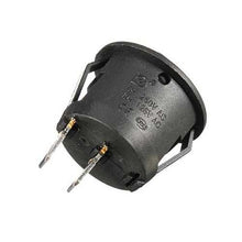 将图片加载到图库查看器，20Pcs Black Mini Round 2 Pin SPST ON-OFF Rocker Push Button Switch
