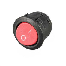 将图片加载到图库查看器，20Pcs Red Mini Round 2 Pin SPST ON-OFF Rocker Push Button Switch
