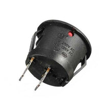 将图片加载到图库查看器，20Pcs Red Mini Round 2 Pin SPST ON-OFF Rocker Push Button Switch
