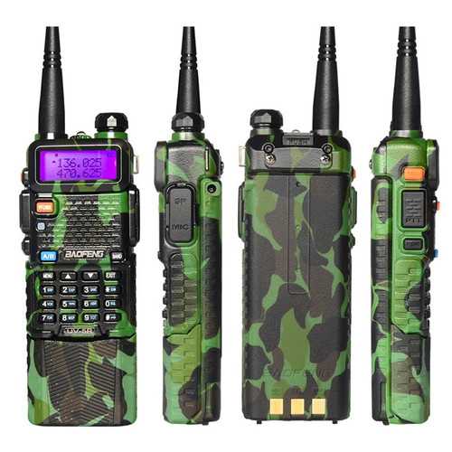 Upgrade BaoFeng UV-5R Camouflage Walkie Talkie VH/UHF Dual Band Two Way Radio Transceiver 3800mah