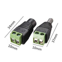 将图片加载到图库查看器，1 pairs DC Connector Male Female 5.5mm For LED Strip Light CCTV Camera
