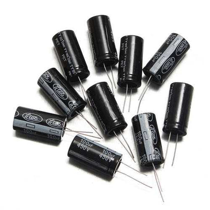 50pcs 100uF 450V 105C Radial Electrolytic Capacitor 18x35MM