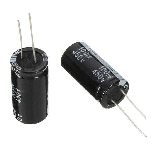 50pcs 100uF 450V 105C Radial Electrolytic Capacitor 18x35MM