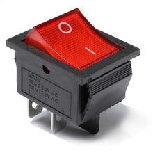 将图片加载到图库查看器，50pcs Red Light Lamp 4 Pin DPST ON-OFF Rocker Boat Switch 13A/250V 20A/125V
