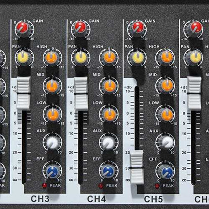 EL MPortable 7 Channel Professional Live Studio Audio Mixer USB Mixing Console KTV DJ Karaoke